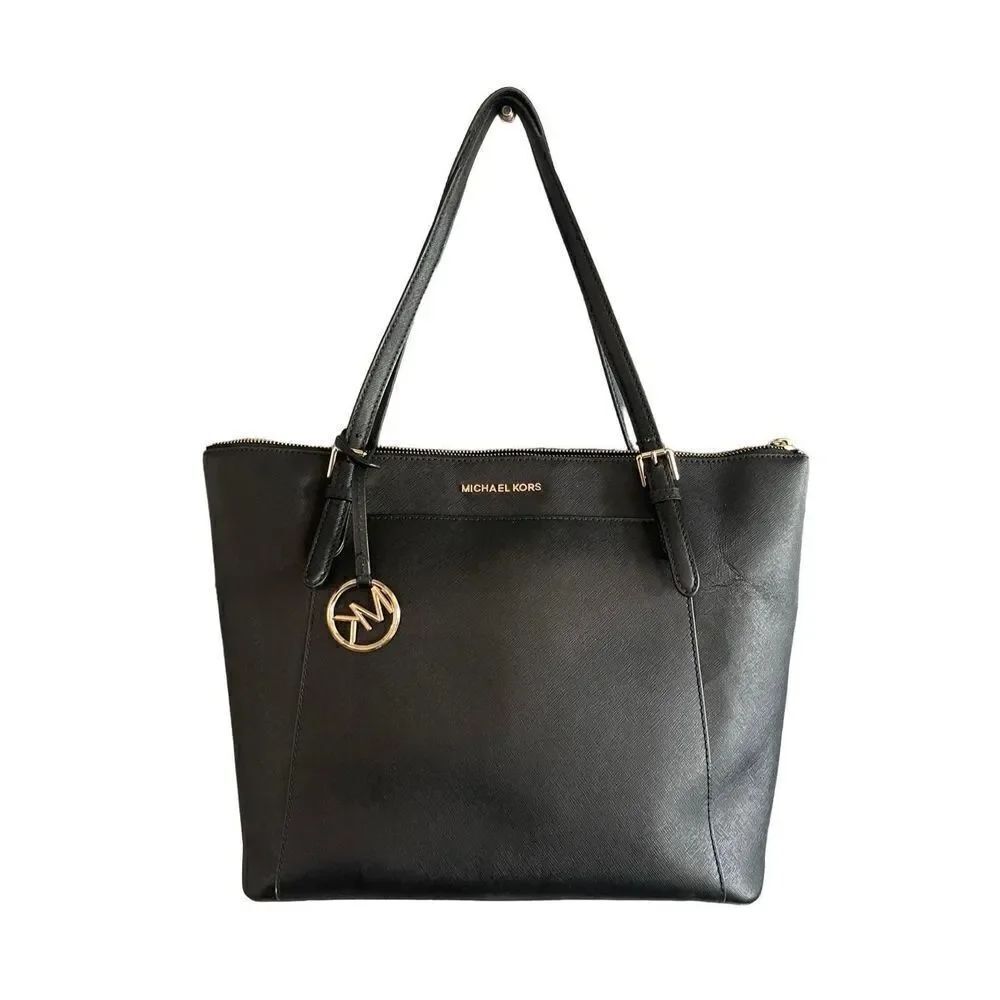 Michael Kors Ciara Womens Black Adjustable Strap Zip Tote Bag